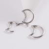 Elegant Nose Rings with Moon Shape for Cartilage Dainty Moon Nose Rings Moon Earrings for Daith Rook Sparkling Ear Rings