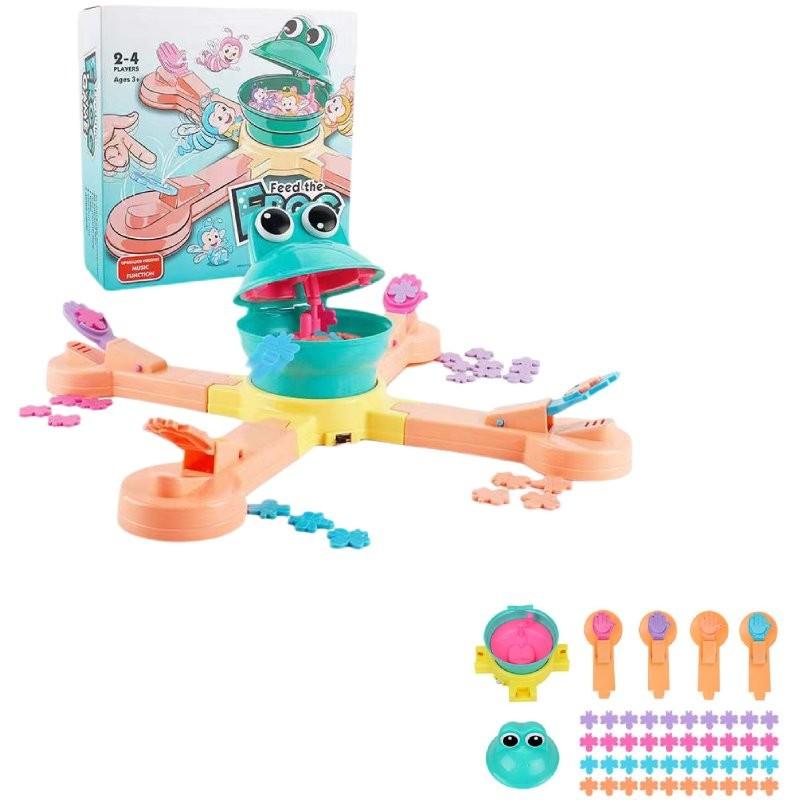 

Colorful Electric Frog Adventure Game For Fun Interactive Dinosaur Feeding Play