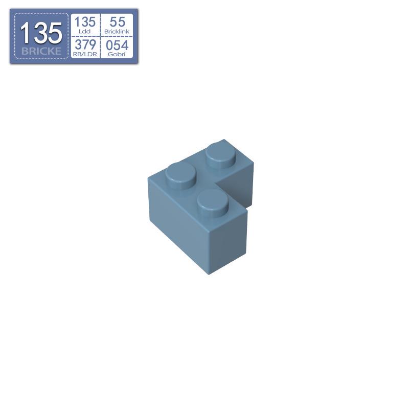 BRICKE 2x2 Right-Angle Brick, Compatible with Lego 2357, MOC Bulk Parts Building Blocks