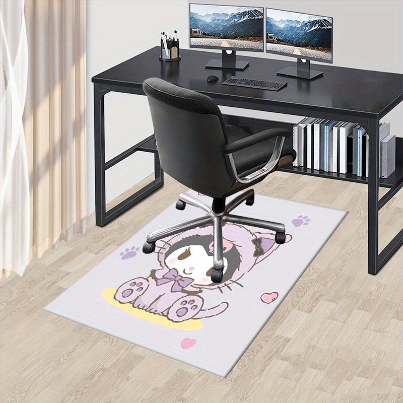 Office Rug Kawaii, Cat Anti-Slip Rug, Machine Washable for Living Room, Bedroom, Office, Multiple Sizes, Bedroom Mat, Decorative Mat, Durable Mat, Liv