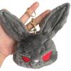 Animal Gothic Bunny Keychain Dark Style Wounded Rabbit Keychain Halloween Key Rings  Halloween