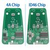 Compatible for Peugeot Citroen DS 3-Button Smart Key 433MHz 4A/46 Chip VA2/HU83 Remote
