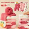 5pairs/1 Set Girls Cute Cartoon Mid Calf Socks Korean Princess Style Kids Versatile Winter