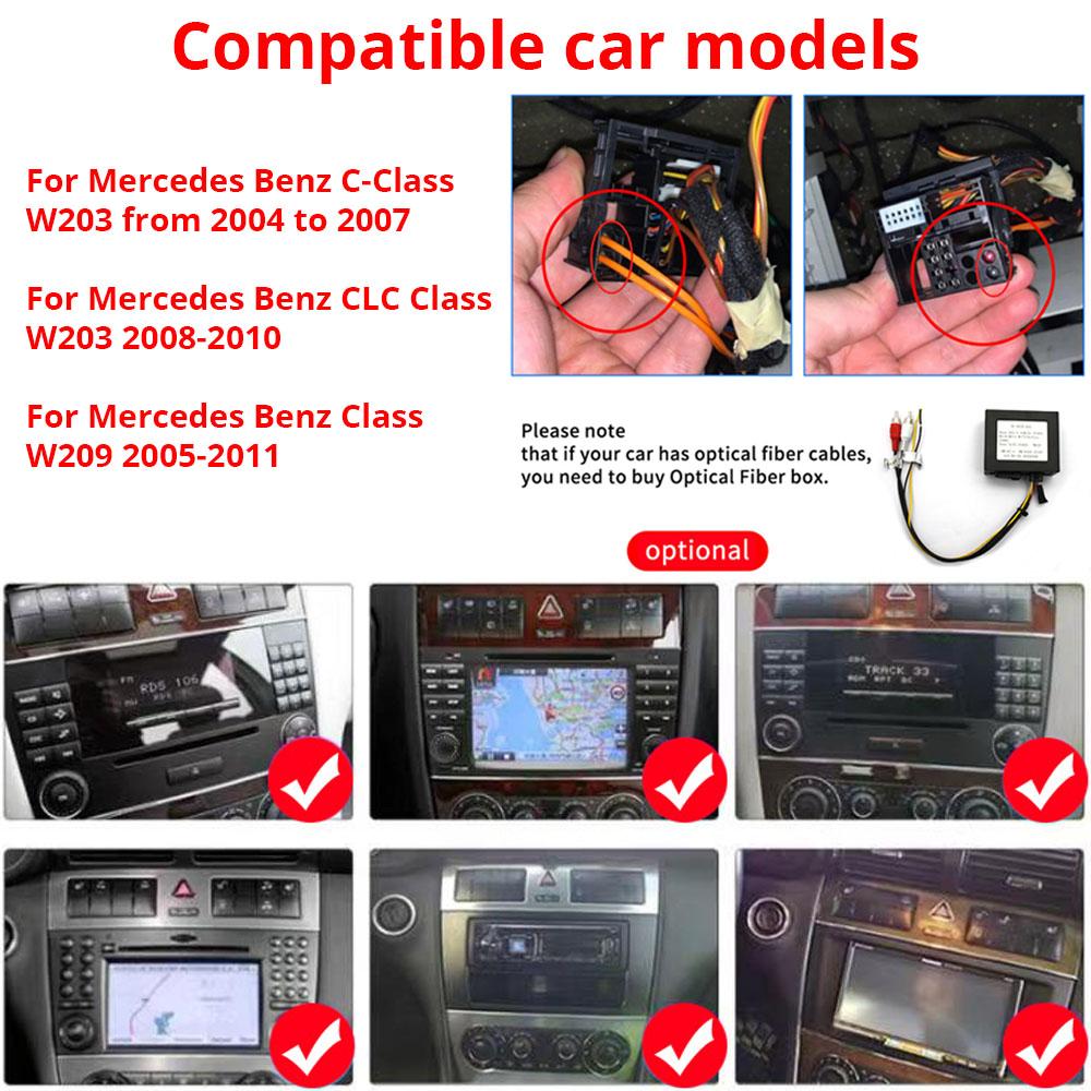 7Inch Android 13 GPS Car Multimedia Player For No DVD Mercedes Benz C-Class W203 Wireless Carplay & Android Auto GPS