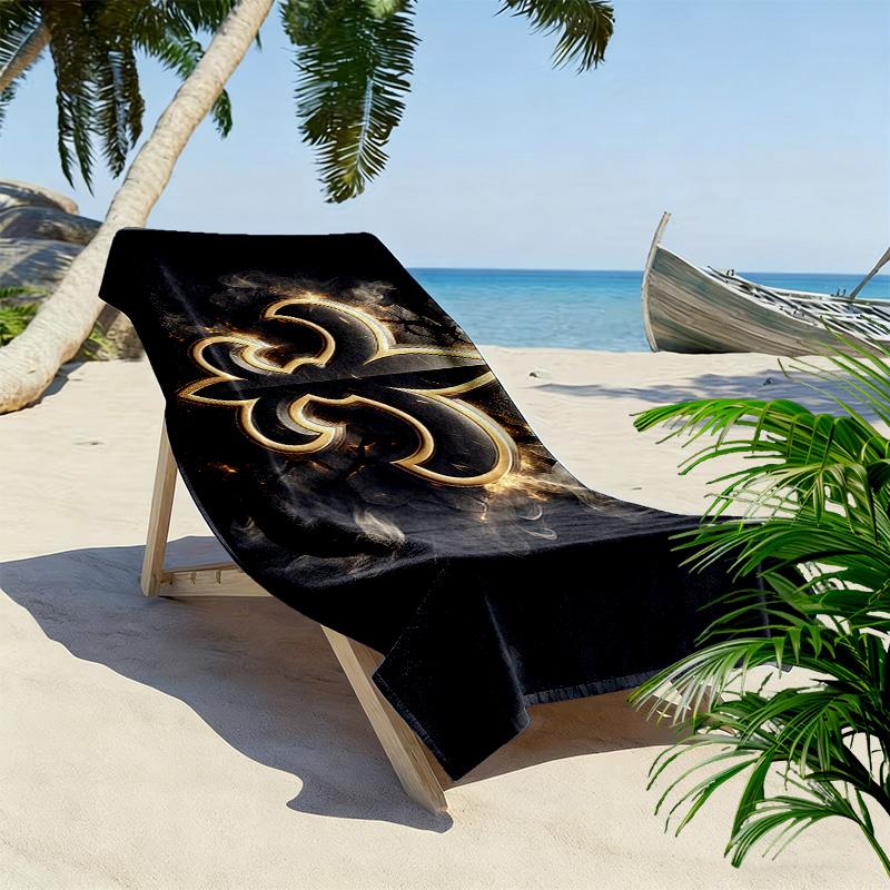 New Orleans Saints2 Print Beach Towel, Large Soft Quick Dry Towel for Beach Camping Swimming