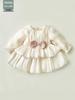 Spring & Autumn Newborn Tutu Bodysuit: Baby Girl Full Moon 100-Day Celebration Dress with Diaper Cover.