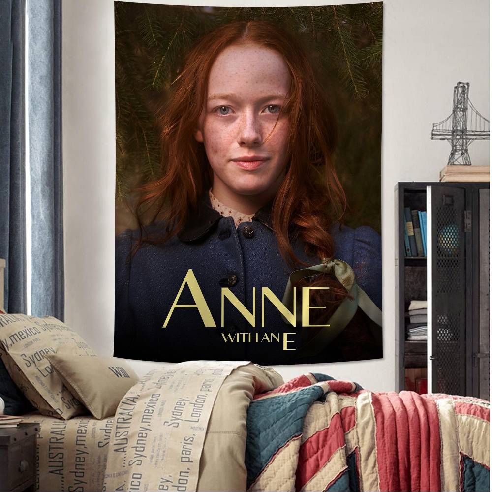 Anne With An E Cartoon Tapestry Home Decoration hippie bohemian decoration divination Home Decor