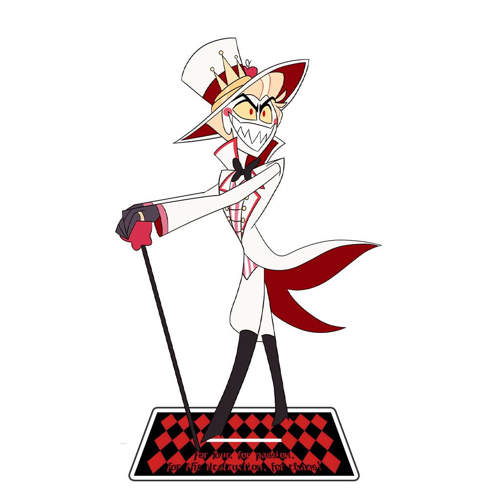 Hazbin Alastor Hotel Morning Cosplay Stand Anime 15cm Acrylic Cartoon Model Standing Birthday Presents Bag Decoration Set Premium Quality