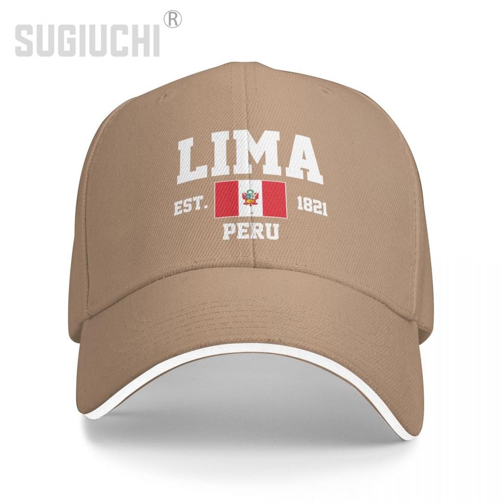 Baseballkappe Peru EST.1821 Lima Capital Unisex WoUnisex Unisex Hip Hop Sandwich Caps Snapback Golf Hut Angeln