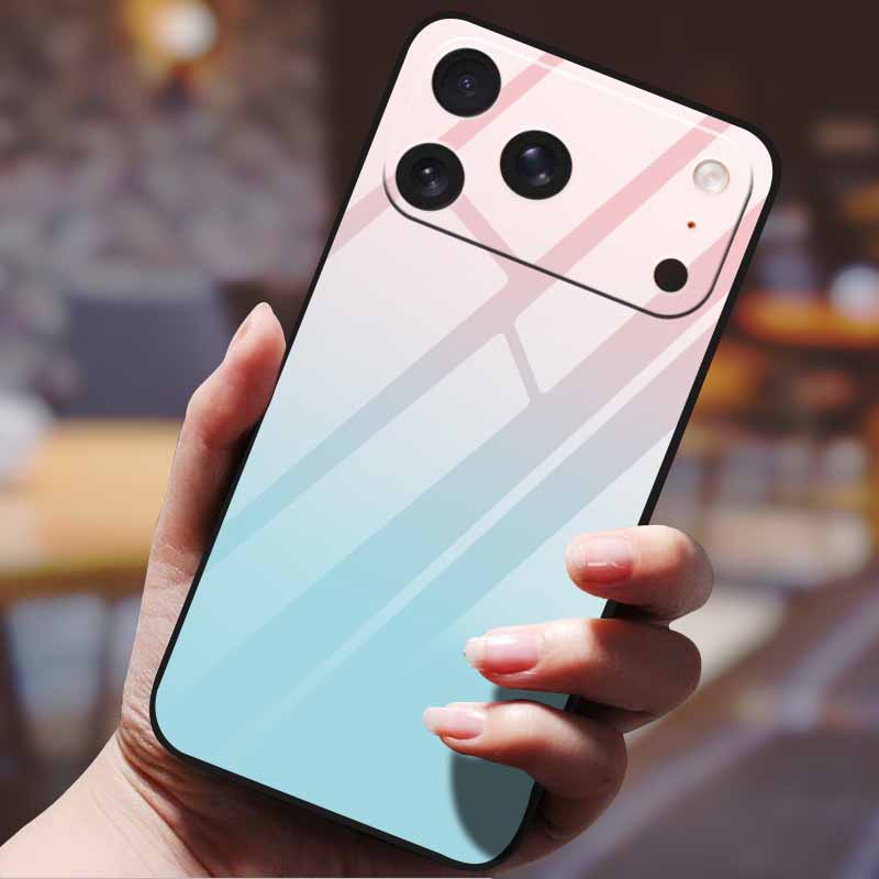 Gradient Phone Case for iphone 17  pro max iphone17 Air Tempered Glass Hard Back Cover for Apple iphone17pro Candy Color Pattern