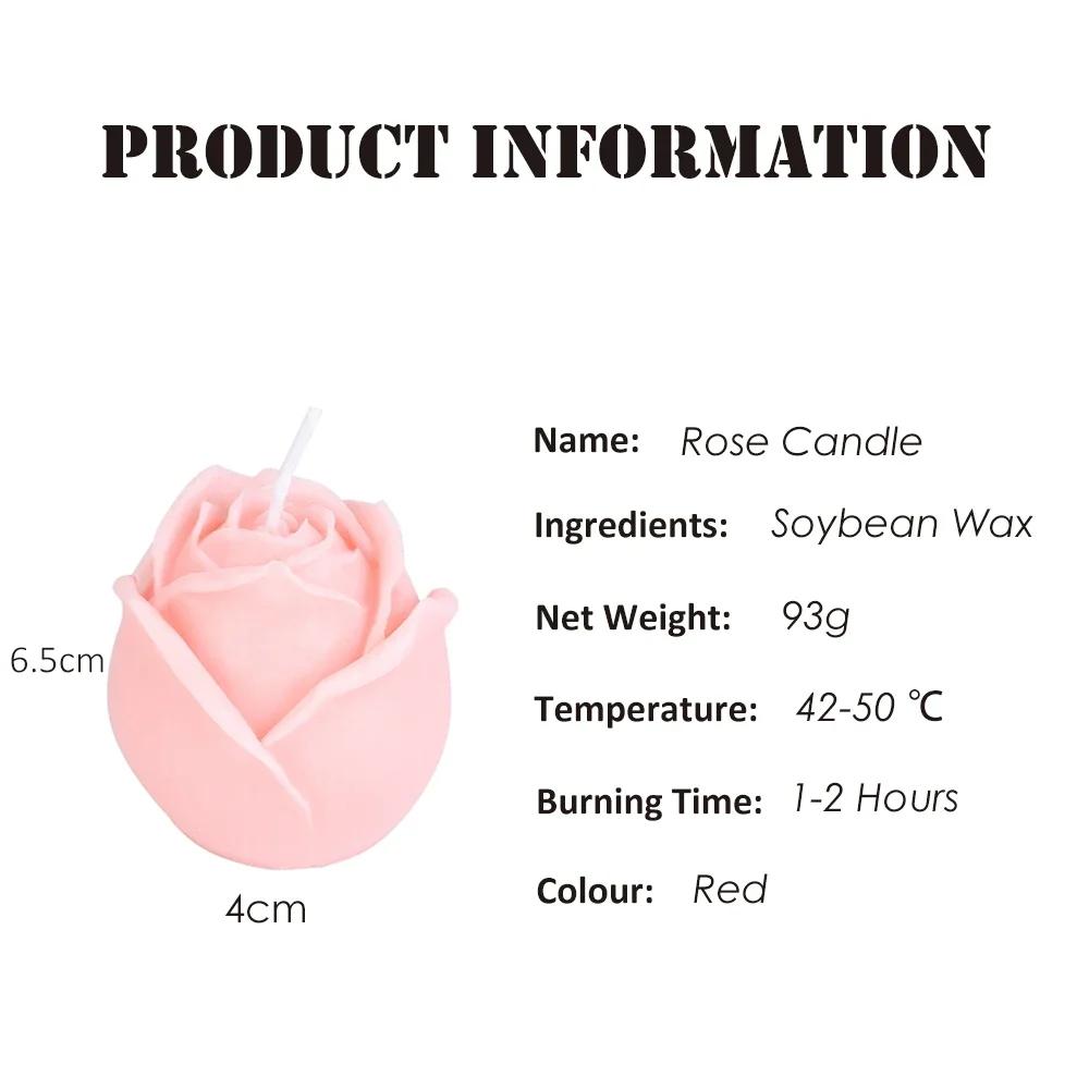 3D  Love Rose Flower Low Temperature Sex Candles SM Low Heat Massage Candles Passionate Wax for Adult Erotic Penis Toys
