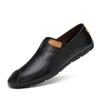 Fashion Business Slip on Loafers Genuine Leather Man Casual Flats Men Classic Dress Shoes Summer Men's Driving Shoes Walking Moccasins