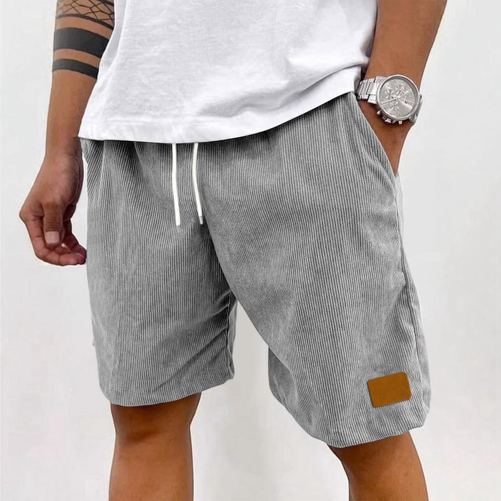 Mens Shorts Casual with Drawstring Waist Mens Cotton Shorts 5 Inch Inseam Shorts Men Comfortable Fit Mens Beach Shorts
