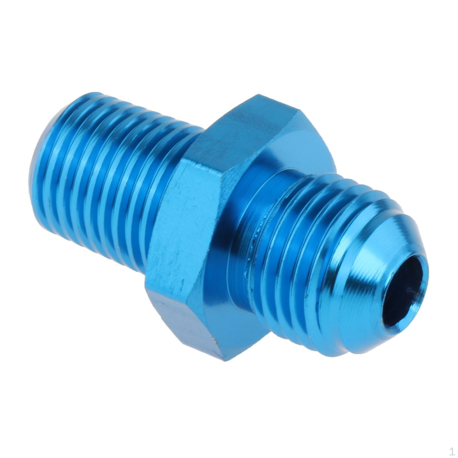

6AN Male Flare to 1/4NPT Boss Fitting Adapter ,O Ring Aluminum Compact Orb for синій