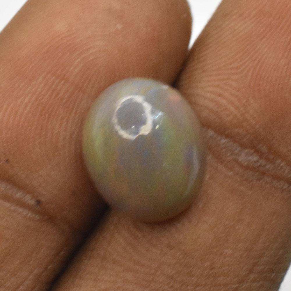 Natural 2.3 Ct Certified Multi Color Opal Cabochon Gemstone Best For Gift Her