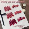2026 New Year Cherry Cat Eye Nail Gel - Autumn/Winter Edition In Whitening Wine Red with Glass Beads for Nail Salon Exclusive