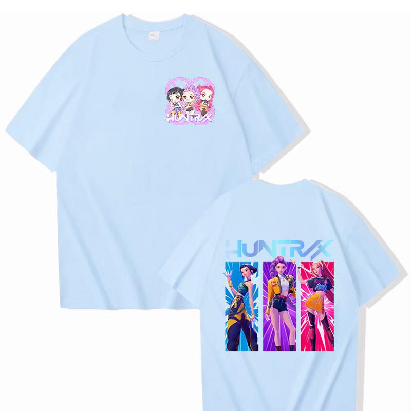 Hot Sale KPop Demon Hunters Graphic T Shirts Men Women Clothing Fashion Cartoon T-shirts Summer Casual T-shirt Streetwear