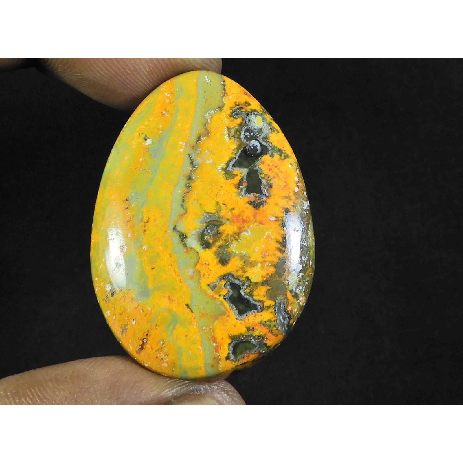 

27X39X06MM Natural Bumble Bee Jasper Fancy Cabochon Loose Gemstone 58Cts. D-104