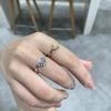 2Pc/Set Summer Couple Ring Set Sky Blue Sparkling Moon And Sun Ring  New Women'S Stackable Finger Set Engagement Jewelry