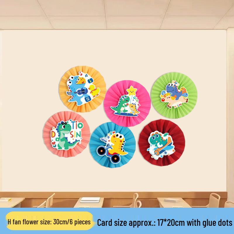 Children's Day Classroom Decorations: Cartoon Flag Banners for Kindergarten Activities