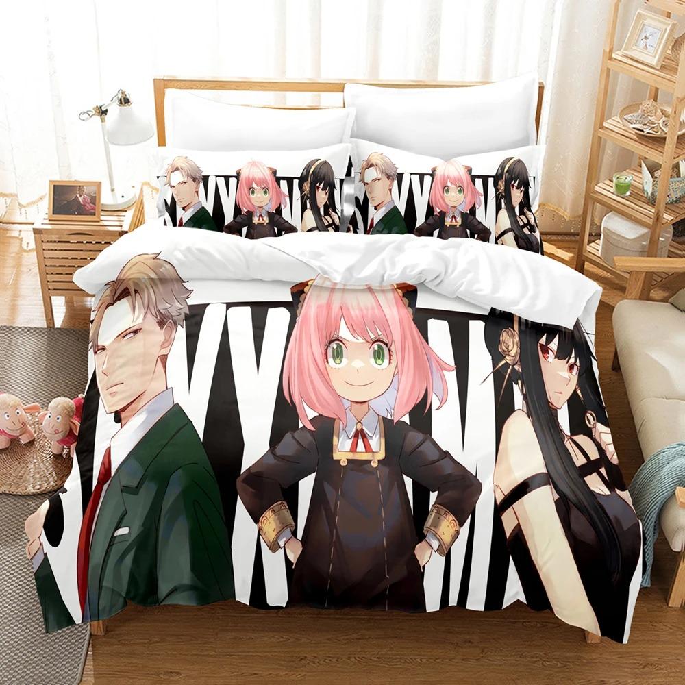 3D Printed Anime SPY×FAMILY Bedding Sets Duvet Cover Set With Pillowcase Twin Full Queen King Bedclothes Bed Linen Home Textiles