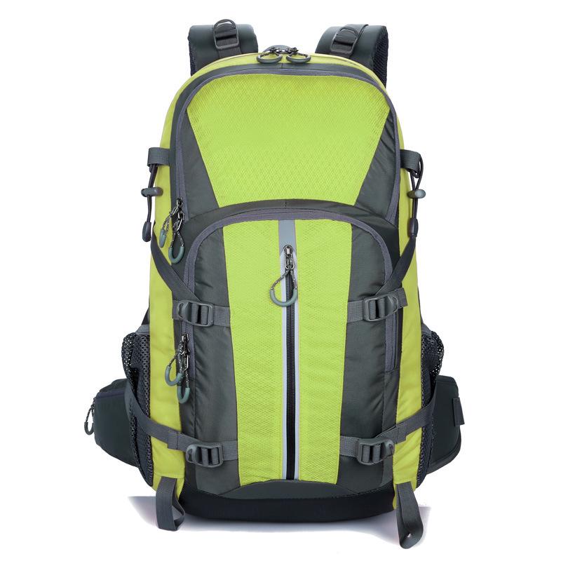 Leichter Wanderrucksack aus Nylon, 45 l, wasserdicht mit Sicherheits-Reflexstreifen, doppeltes Rückendesign