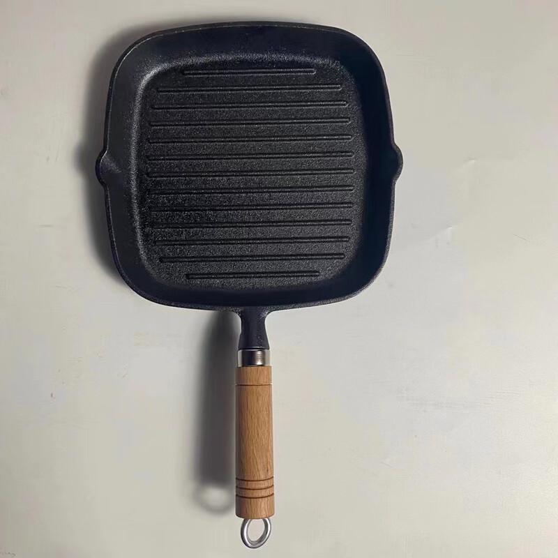 ZISIZ Cast Iron Striped Steak Pan