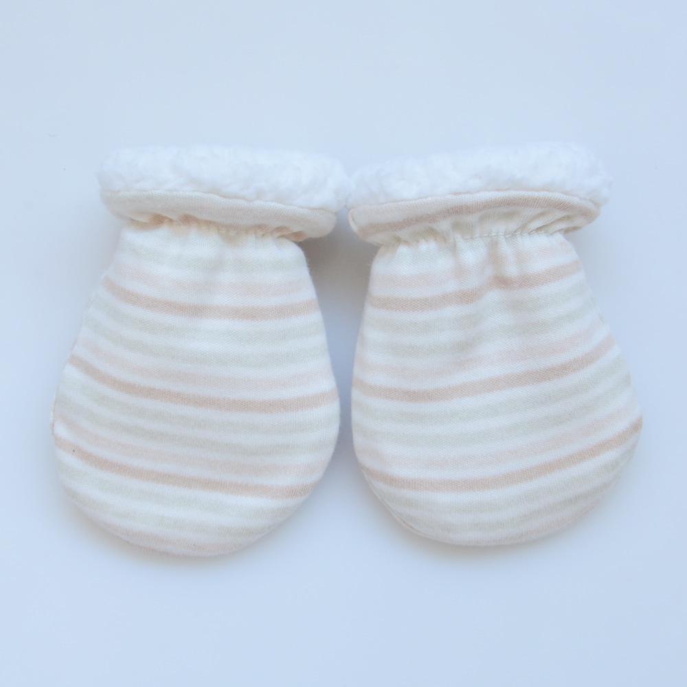 Thickened Imitation Lamb Wool Anti-Scratch Baby Gloves for Autumn and Winter