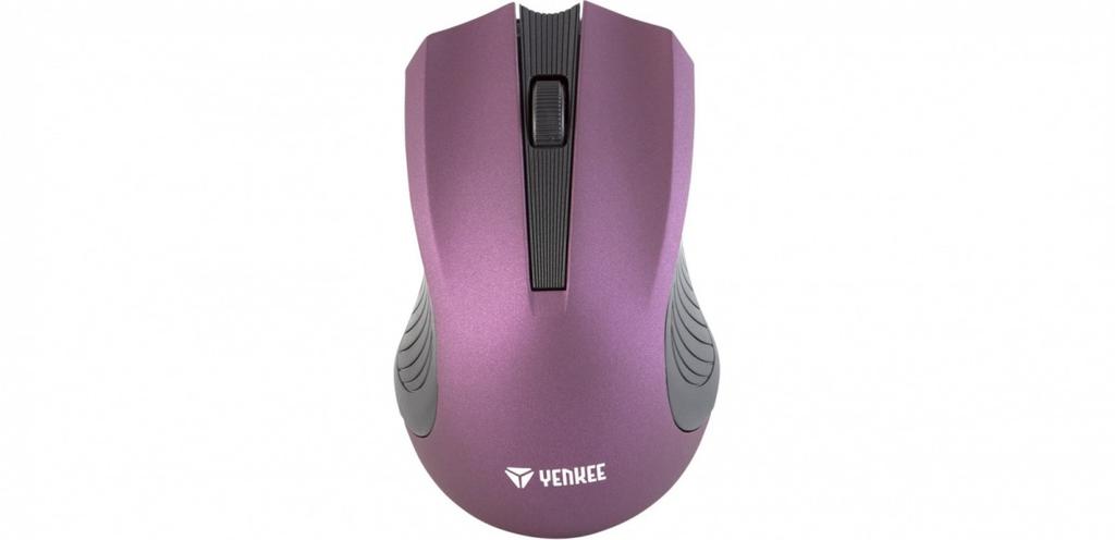 2.4GHz Optical Symmetrical Wireless Mouse, 3 Buttons, Purple