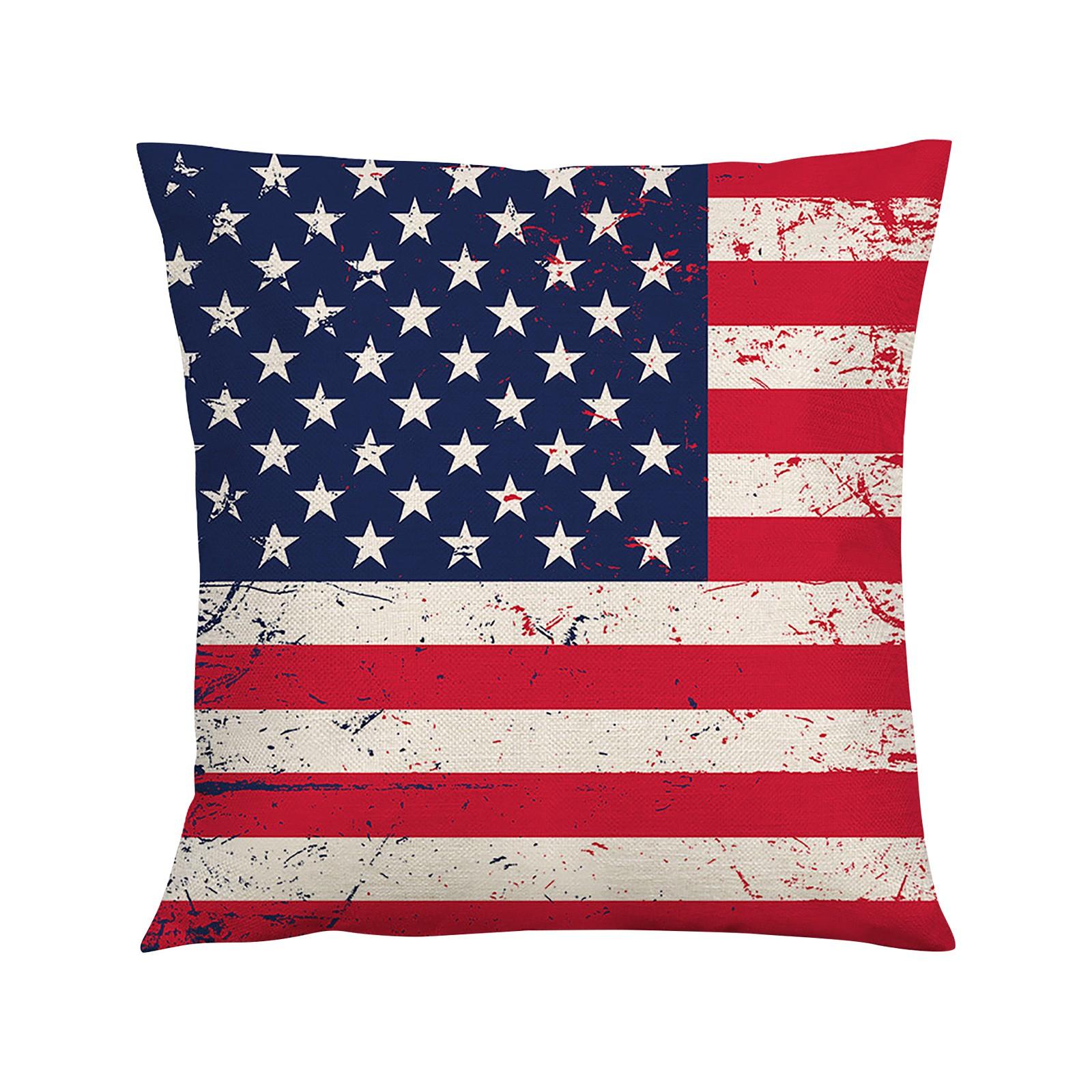 

18 дюймов День независимости Подушка День памяти патриотическое украшение наволочки День независимости Декоративная подушка One Size