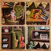 DIY Book Nook Kit Miniature Wooden Dollhouse with Lights Bookshelf Insert 3D Puzzle Model Owl Bookstore Gifts