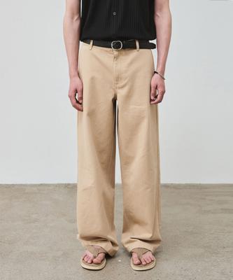 ALYSS Essential Semi-Wide Flow Chino Pants [Beige]