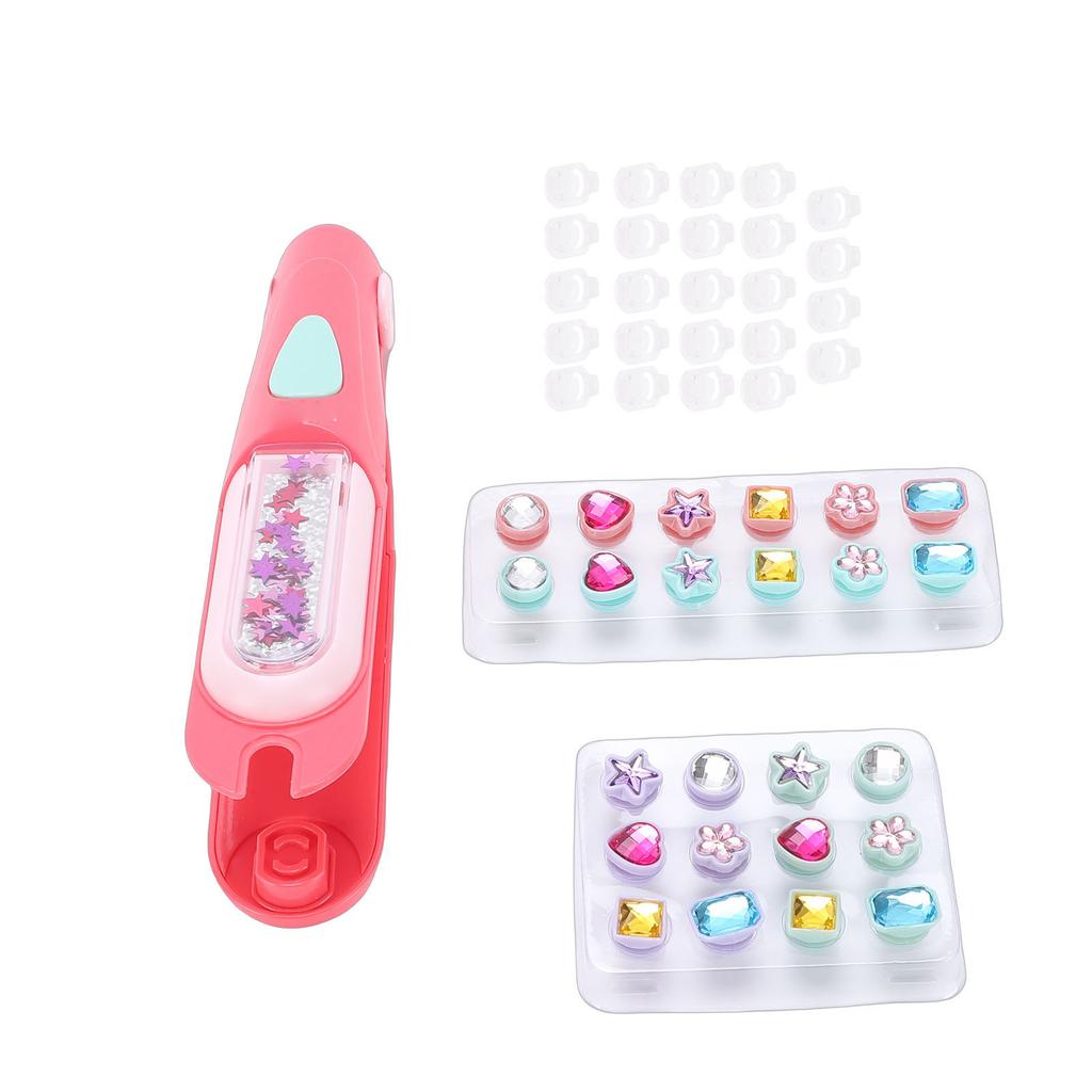 Tampographe Bijoux de Cheveux Réutilisable Brillant Bling Outil de Coiffage pour Cheveux avec 24 Strass Scintillants pour Filles