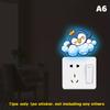 Glow-in-the-Dark Switch Stickers Penguins Elephants Design Self-Adhesive Removable Wall Stickers Suitable For Switches & Outlets
