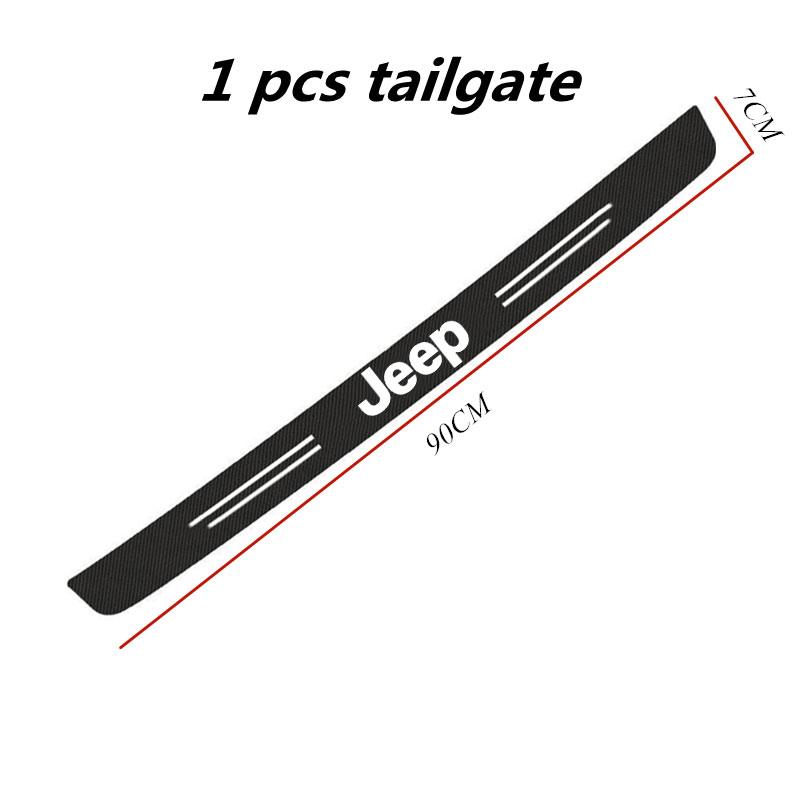 Car Door Sill Stickers Carbon Fiber Door Sill Film Car Sticker For Jeep TRAILHAWK COMMANDER LIBERTY Wrangler Lanyard Accessories