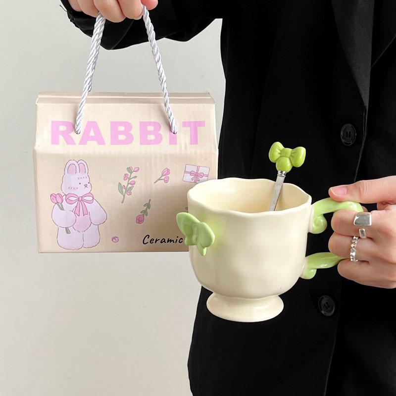 Mädchen Herz Verträumter Schmetterling Keramiktasse Mädchen Hoch Hübsch Kaffee Wasser Tasse Souvenir Nische Geburtstagsgeschenk