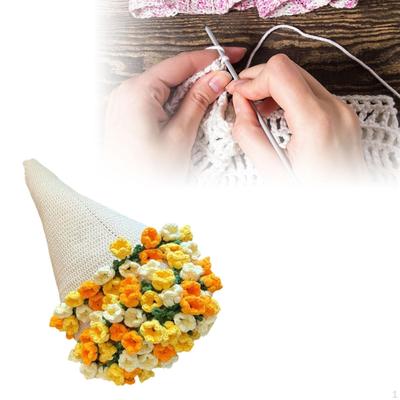 Kit de Crochet Couverture Bouquet Débutant pour Cadeau d'Anniversaire Mariage Multicolore