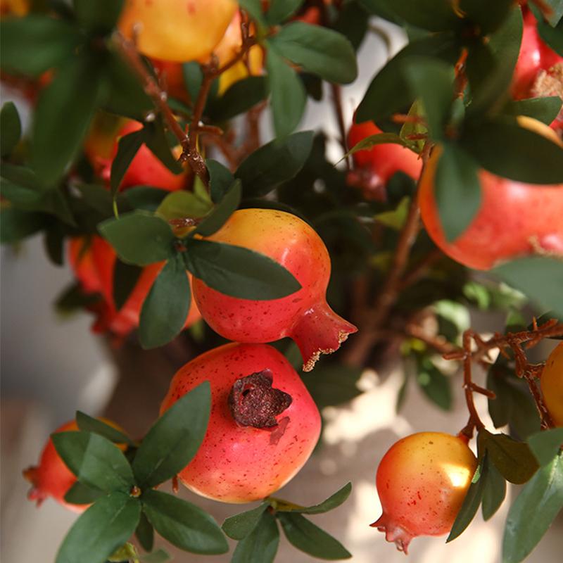 Künstlicher Obst-Granatapfel-Zweig, 86 cm, für Garten, Küche, Wandbehang, Hochzeit, Party, Fotografie, Requisiten, Dekoration