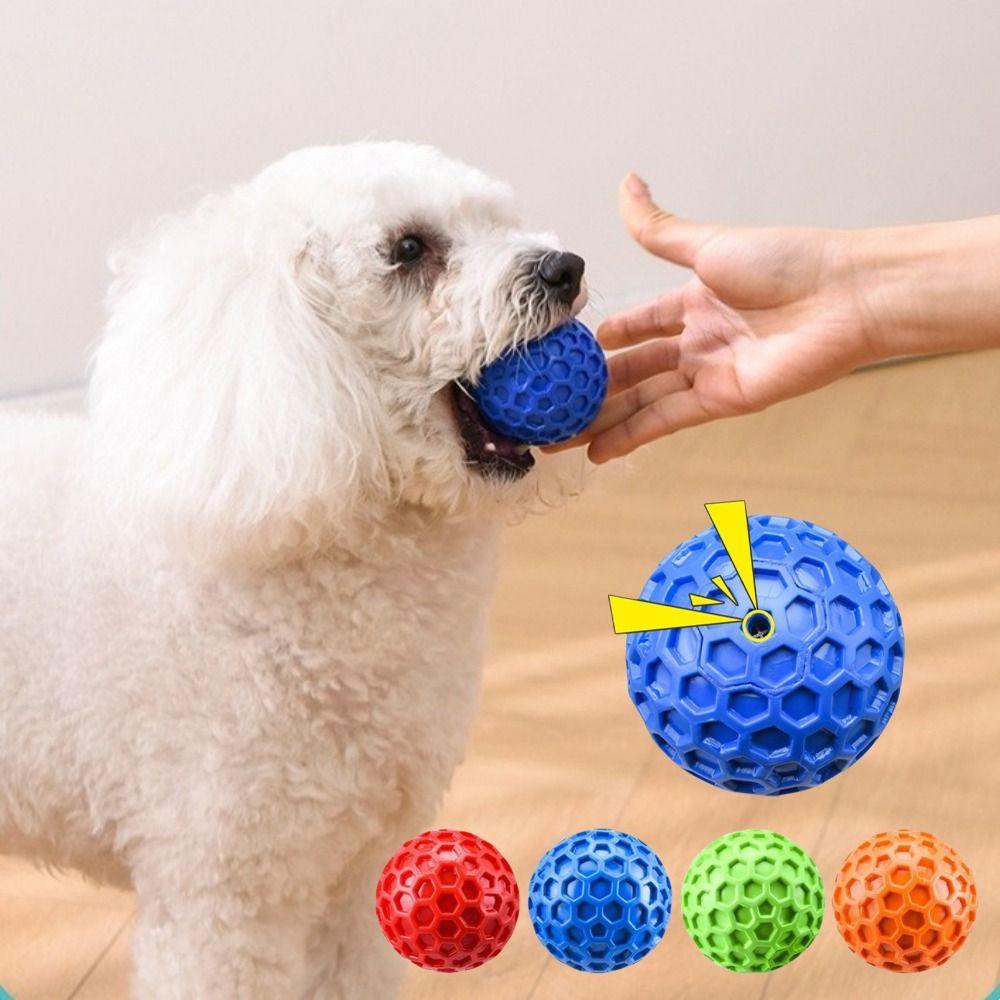 Rubber Dog Sound Ball Interactive Pet Toy Ball Easy To Clean Dog Chew Toy Indoor Play