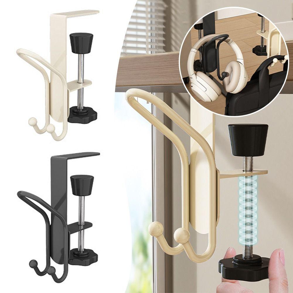New 2-in-1 Fireplace Stocking and Garland Hanger Portable Multi-functional Hanging Bag Hook Adjustable Desk Side Holder