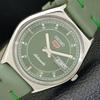 JAPAN 6309A VINTAGE SEIKO 5 AUTOMATIC MENS GREEN COLOR DIAL WATCH A701356-5 R206a-a701356