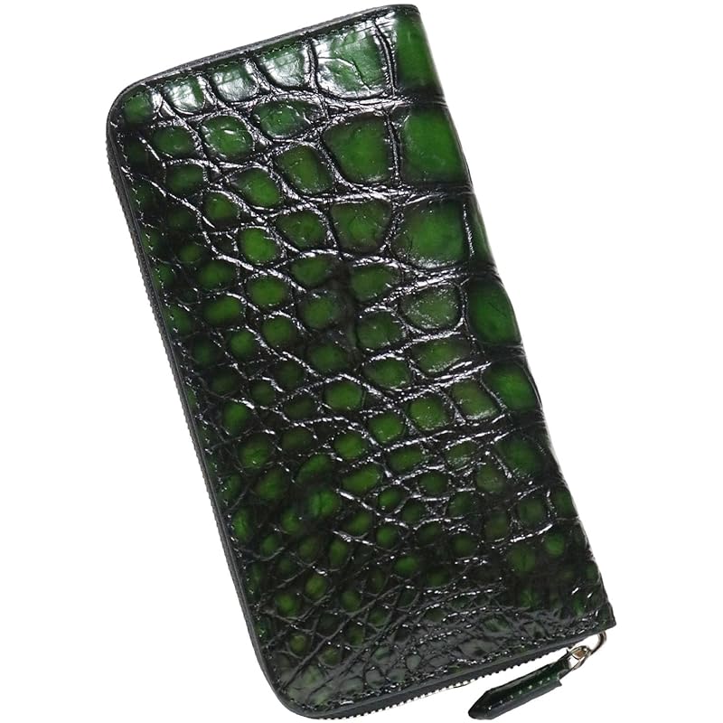 

[Berkut] green crocodile long wallet men s ladies genuine crocodile long wallet genuine leather Genuine leather leather crocodile crocodile leather