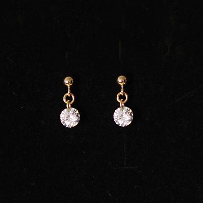 Simple Designer Cute Earrings 14K Gold Filled Earring Jewelry Zircon Charm Simple Earring for Women