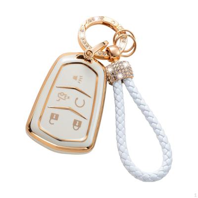 Copertura Portachiavi Auto a 5 Pulsanti Smart Protettore Supporto Accessori Auto con Cinturino Portachiavi