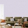 Checkerboard wallpaper light gray, white and purple 50x1000