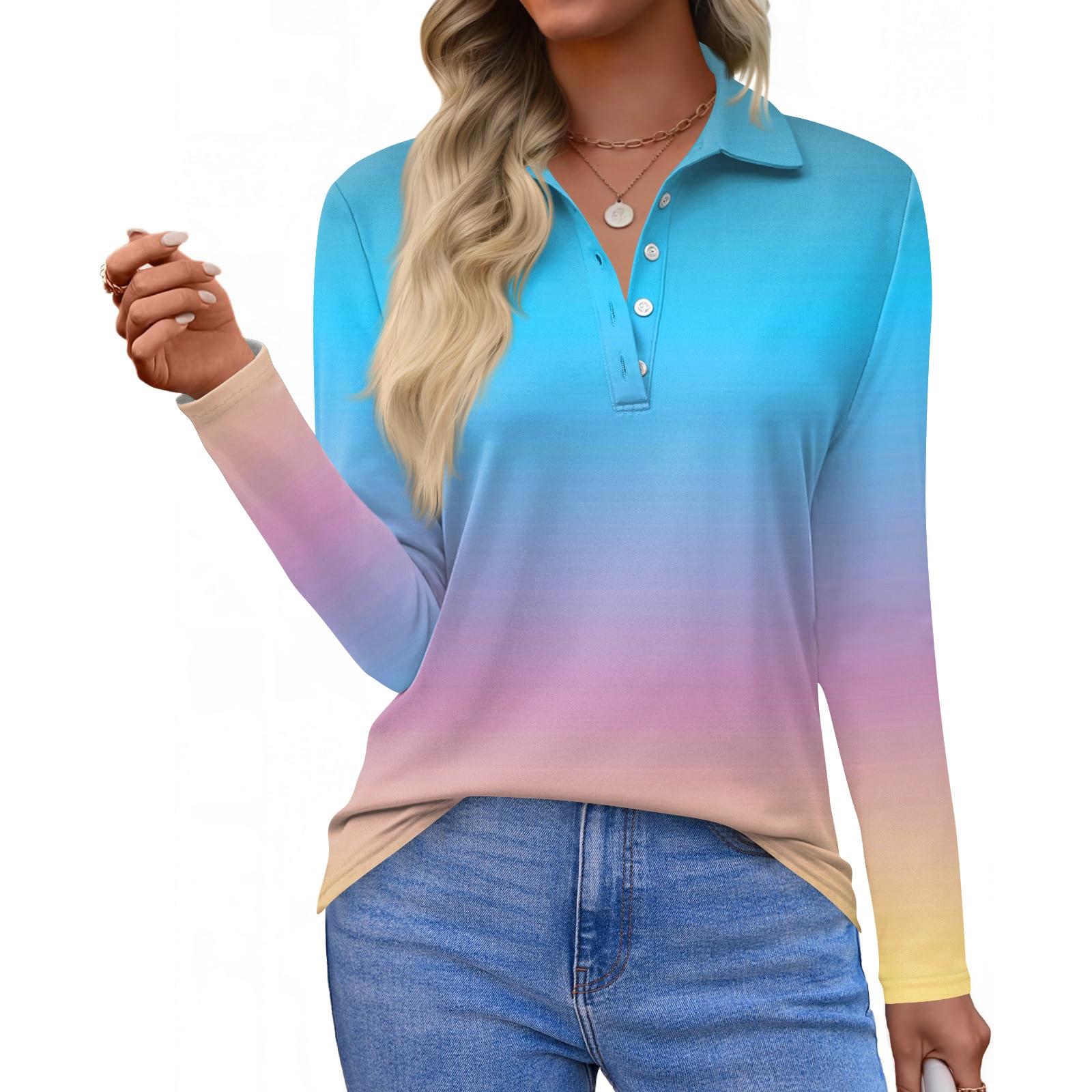 

Женская модная повседневная рубашка с короткими рукавами и принтом с лацканами, женские топы на пуговицах XL небесно-голубой