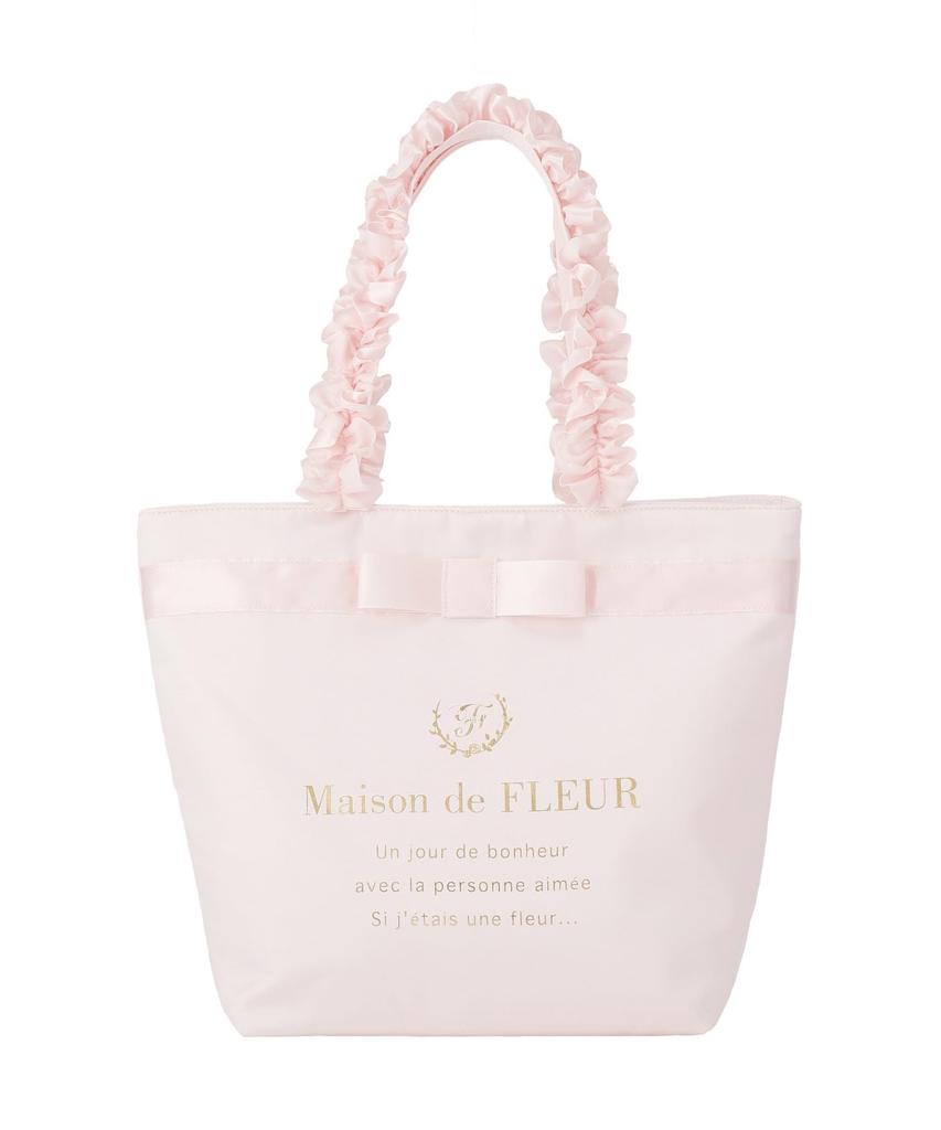 Maison de FLEUR Brand Logo Frill Handle Tote Bag M Navy F Tote Bag 08001386500