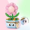 Diy Hand-assembled Flower Buildingblocks With Small Pieces, Everlasting Hand-held Flower Toys