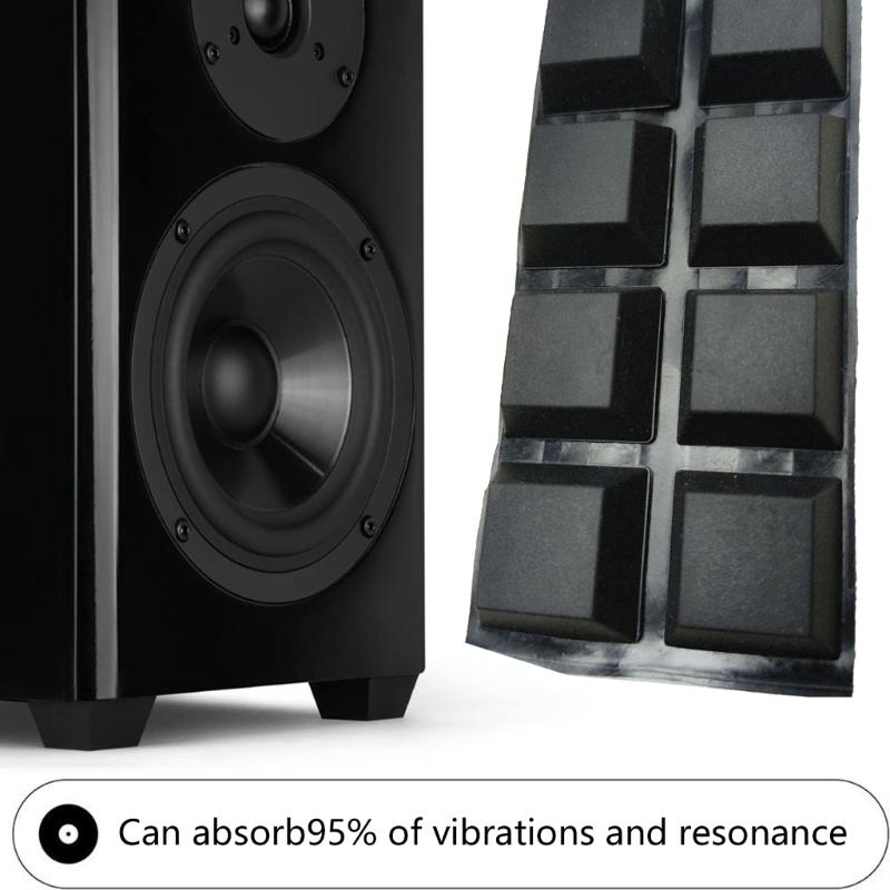 HIFI Sound Speaker Stand Trapezoid Amplifiers Shock Absorbers Feet Pad Vibration Stand Ebony Antishock Selfadhesive