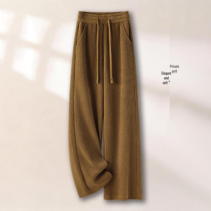

Women s Purple Wide-Leg Chenille High-Waist Corduroy Pants - Autumn/Winter 2025 Collection 28/L (105-115 lbs)